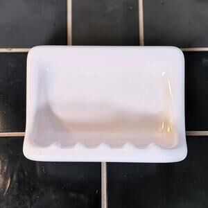 VTG Made in USA Mamie Eisenhower Light Pink 1950s MCM Ceramic Shower Soap Holder